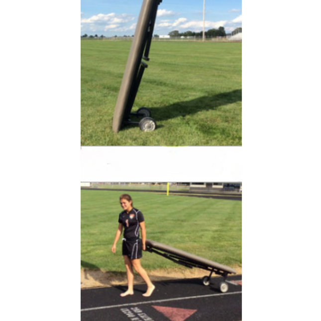 Bailey MATT® Portable Treatment Table folded view, compact and ready for transport